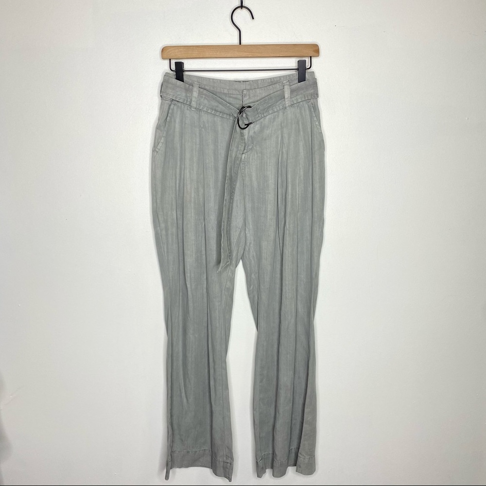 Sundance Everyday Elegance Chambray Tencel Wide Leg Belted Pants